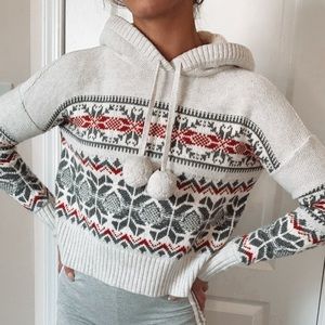 Cropped Hooded Sweater